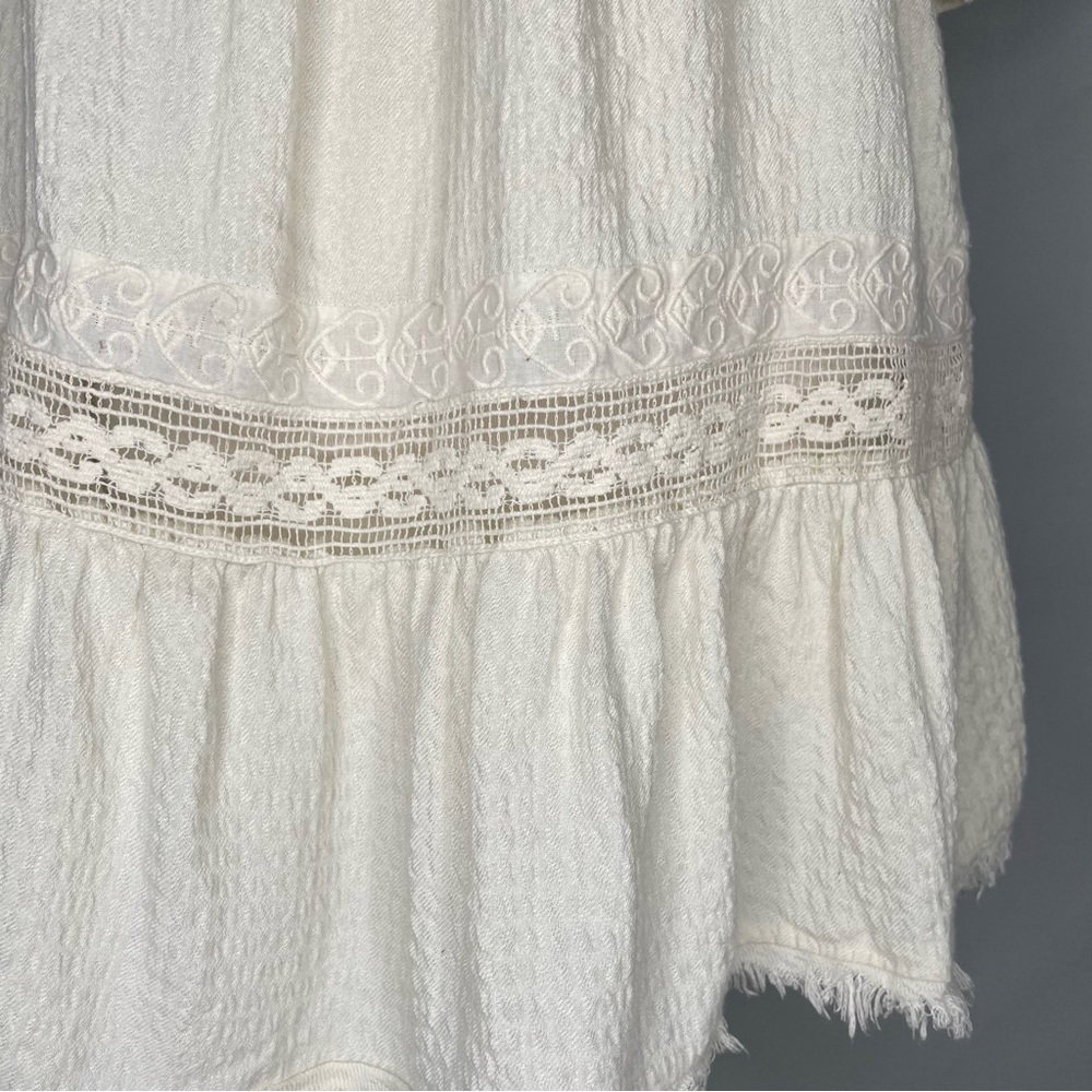 SOLD Free People Made For You Tunic Cream Ivory Size XS Lace Inlay Mini Dress - Picture 10 of 14